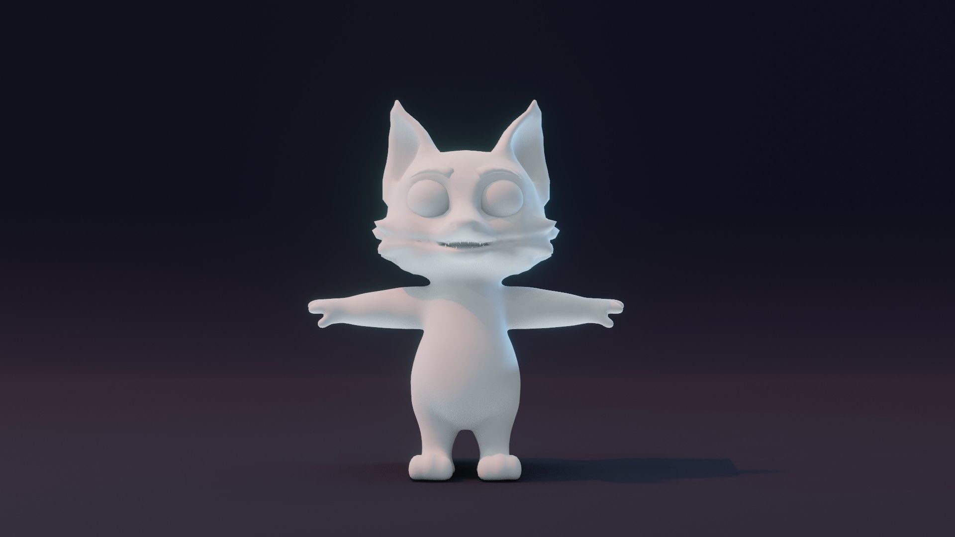 Cartoon Fox Animated and Rigged Base Mesh 3D Model Low-poly 3D model_8