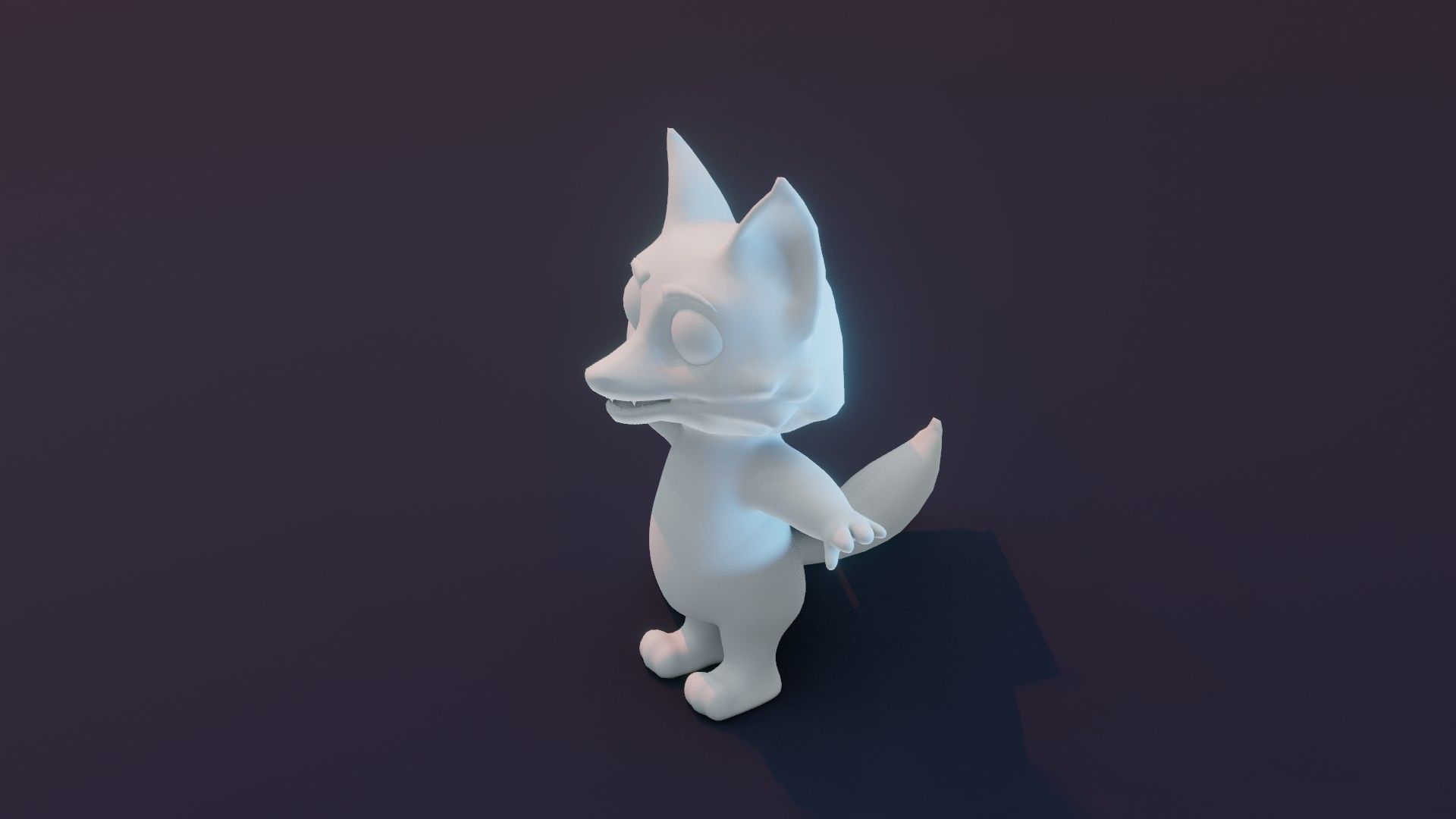 Cartoon Fox Animated and Rigged Base Mesh 3D Model Low-poly 3D model_18