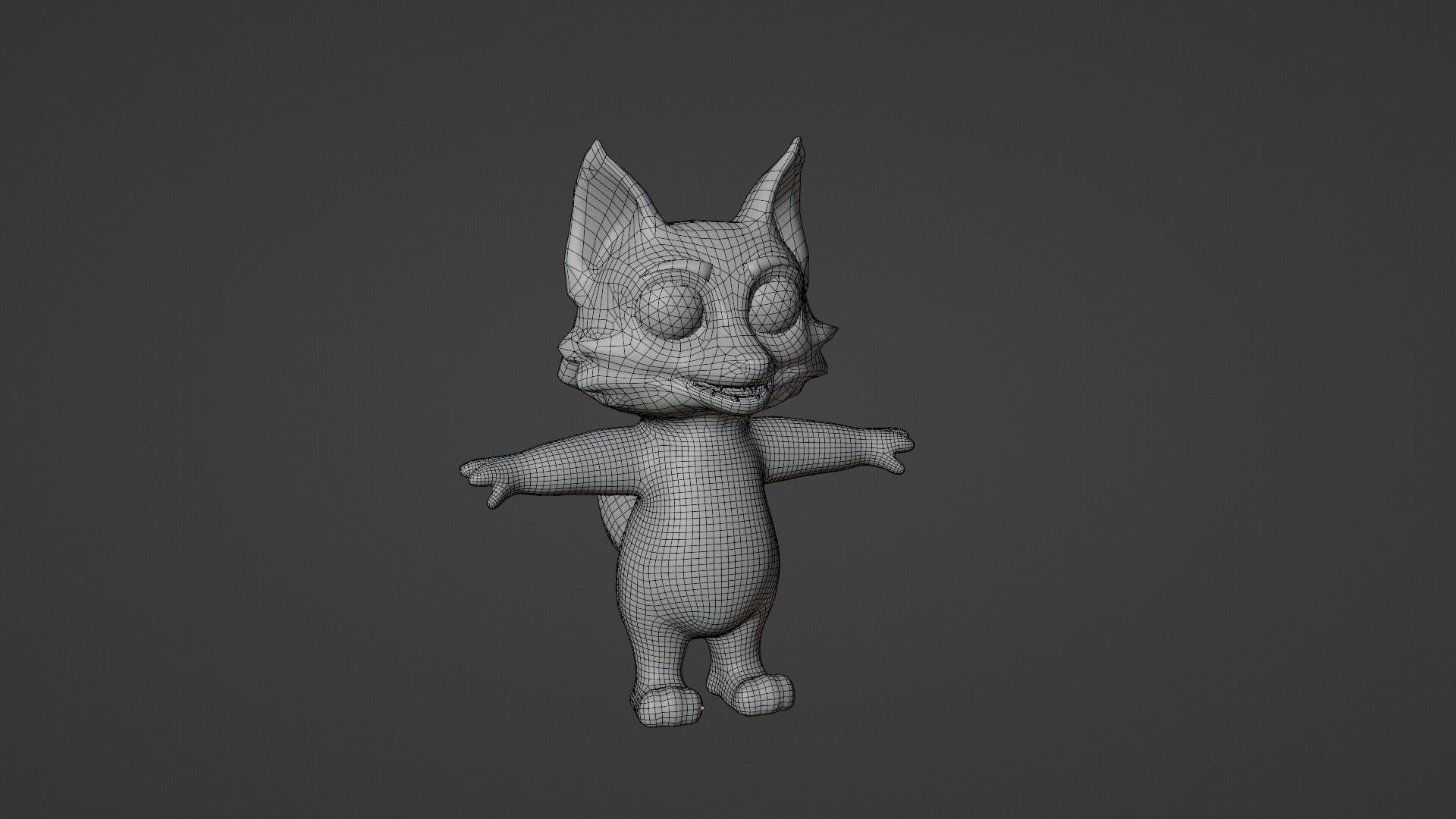 Cartoon Fox Animated and Rigged Base Mesh 3D Model Low-poly 3D model_19