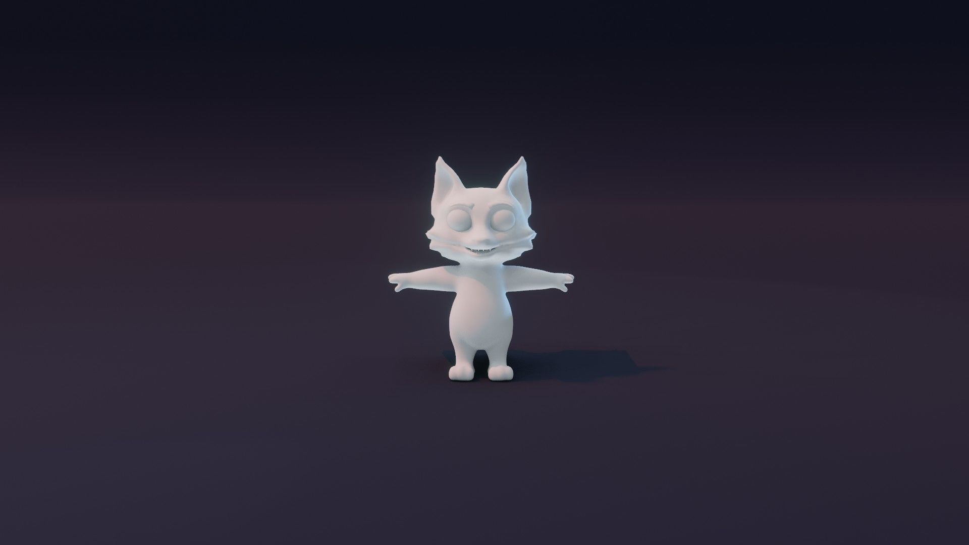 Cartoon Fox Animated and Rigged Base Mesh 3D Model Low-poly 3D model_6