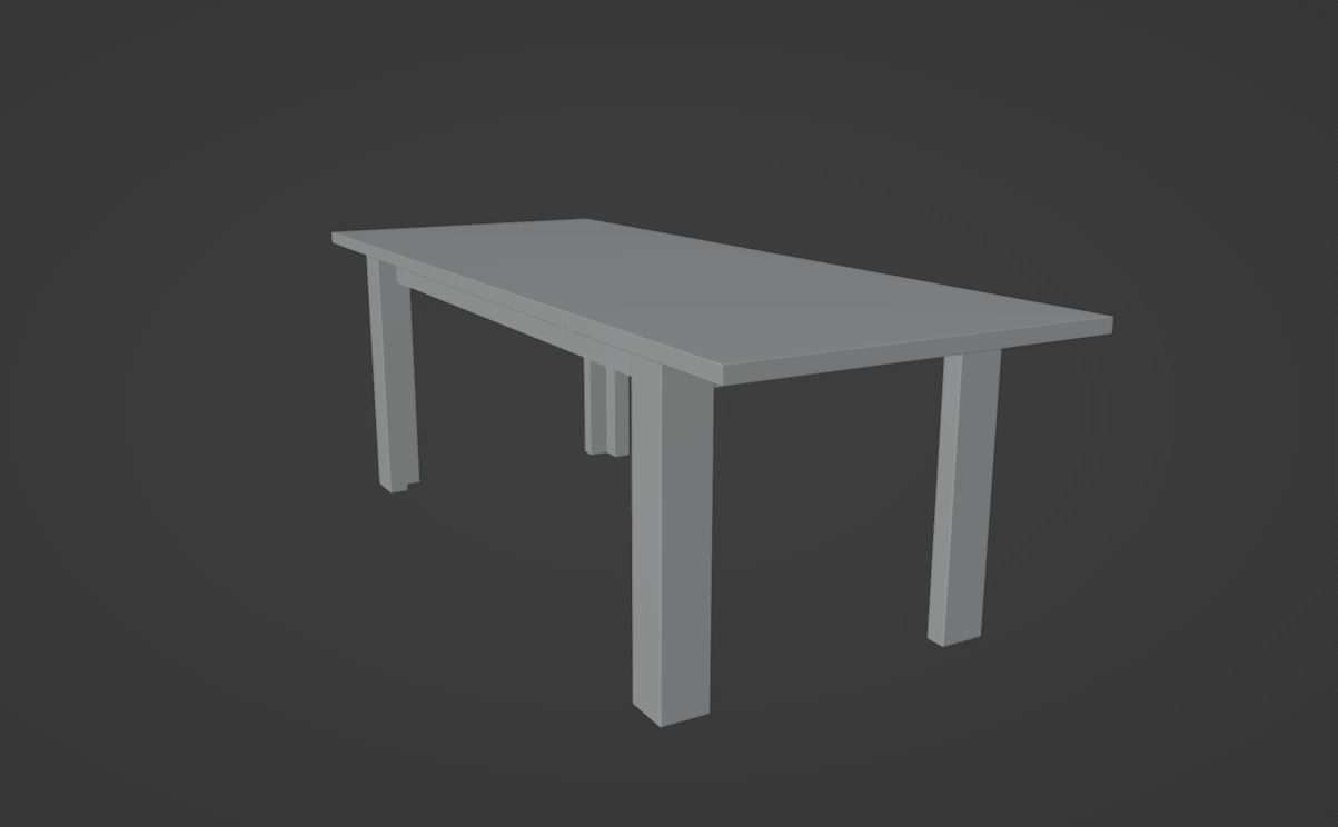 Dining Table Set 3D model 3D model_9