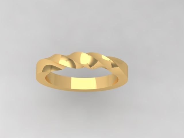 Twisted Ring 3D print model_2