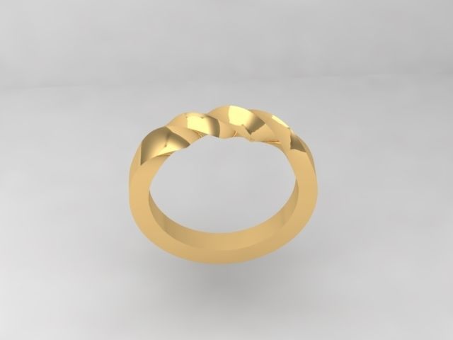 Twisted Ring 3D print model_3