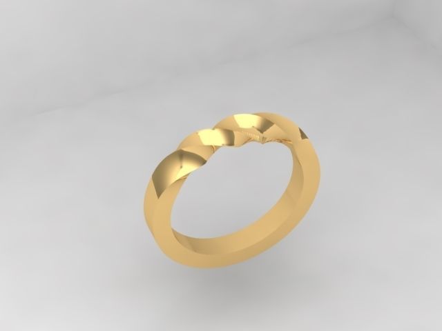 Twisted Ring 3D print model_1