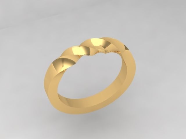 Twisted Ring 3D print model_5