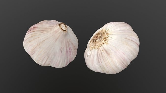 Photorealistic Garlic 3D Scan AR VR PBR Low-poly 3D model 2