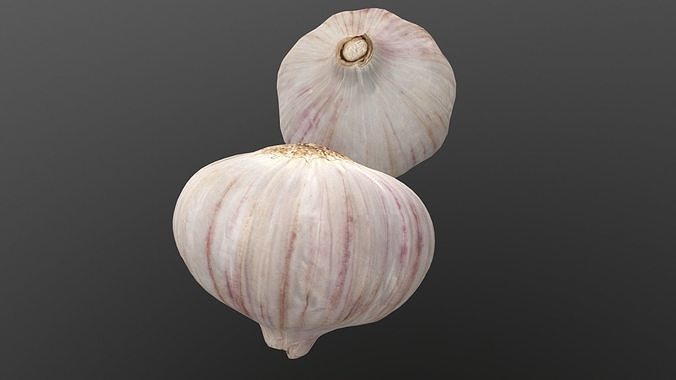 Photorealistic Garlic 3D Scan AR VR PBR Low-poly 3D model 6