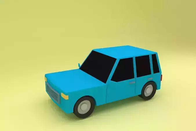 low poly car