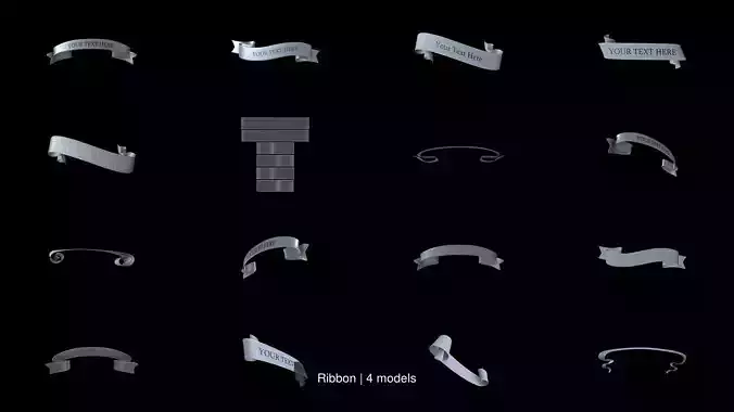 Ribbon 3D Model Collection