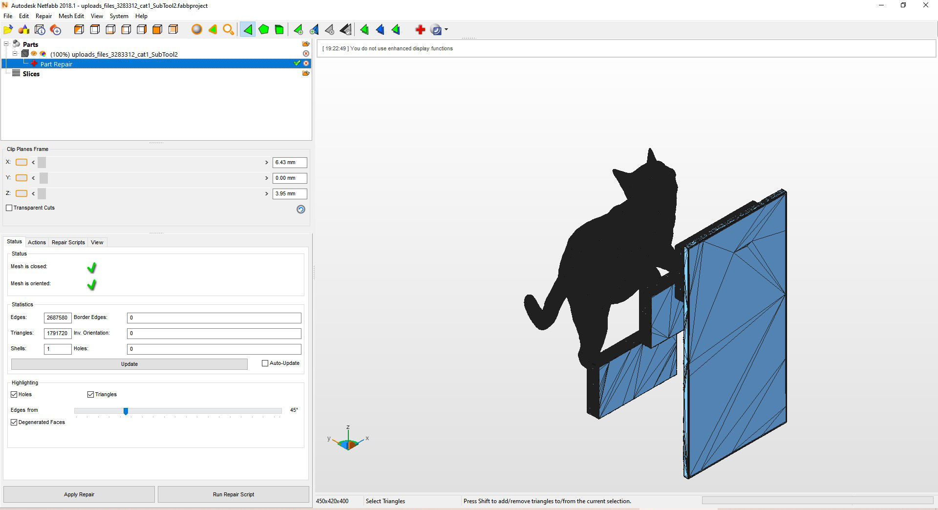 The cat goes down the stairs  3D print model_16