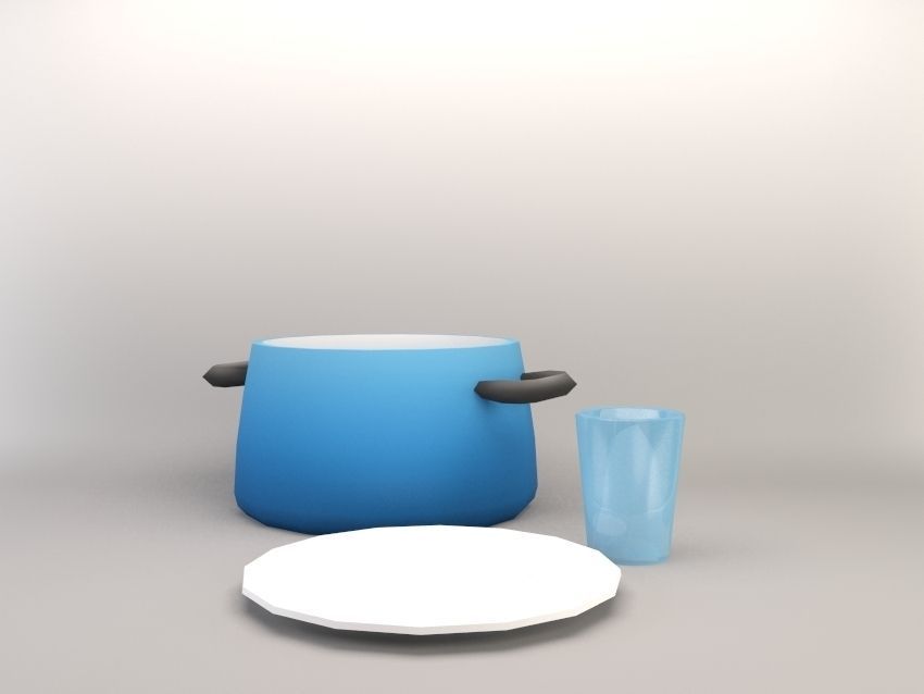 Cartoon Furniture Package 2 Low-poly 3D model_18