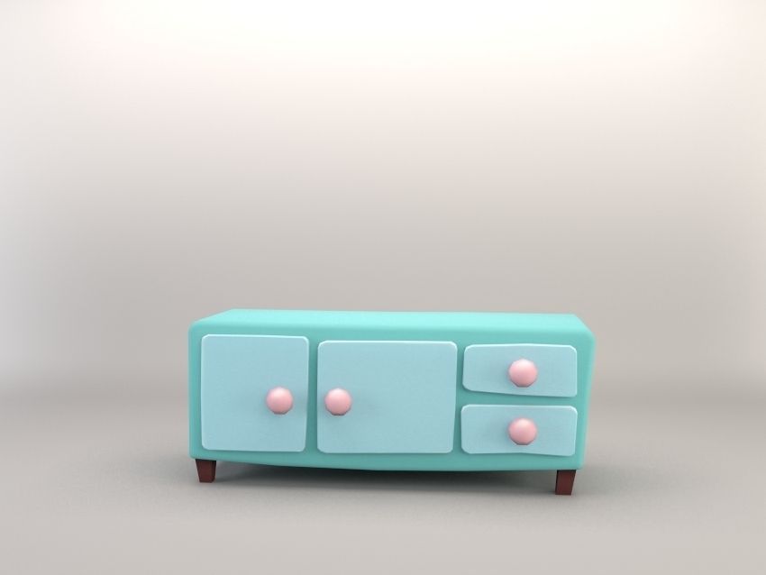 Cartoon Furniture Package 2 Low-poly 3D model_20