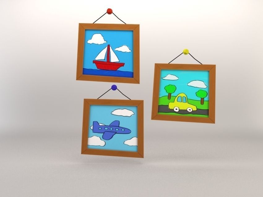 Cartoon Furniture Package 2 Low-poly 3D model_12