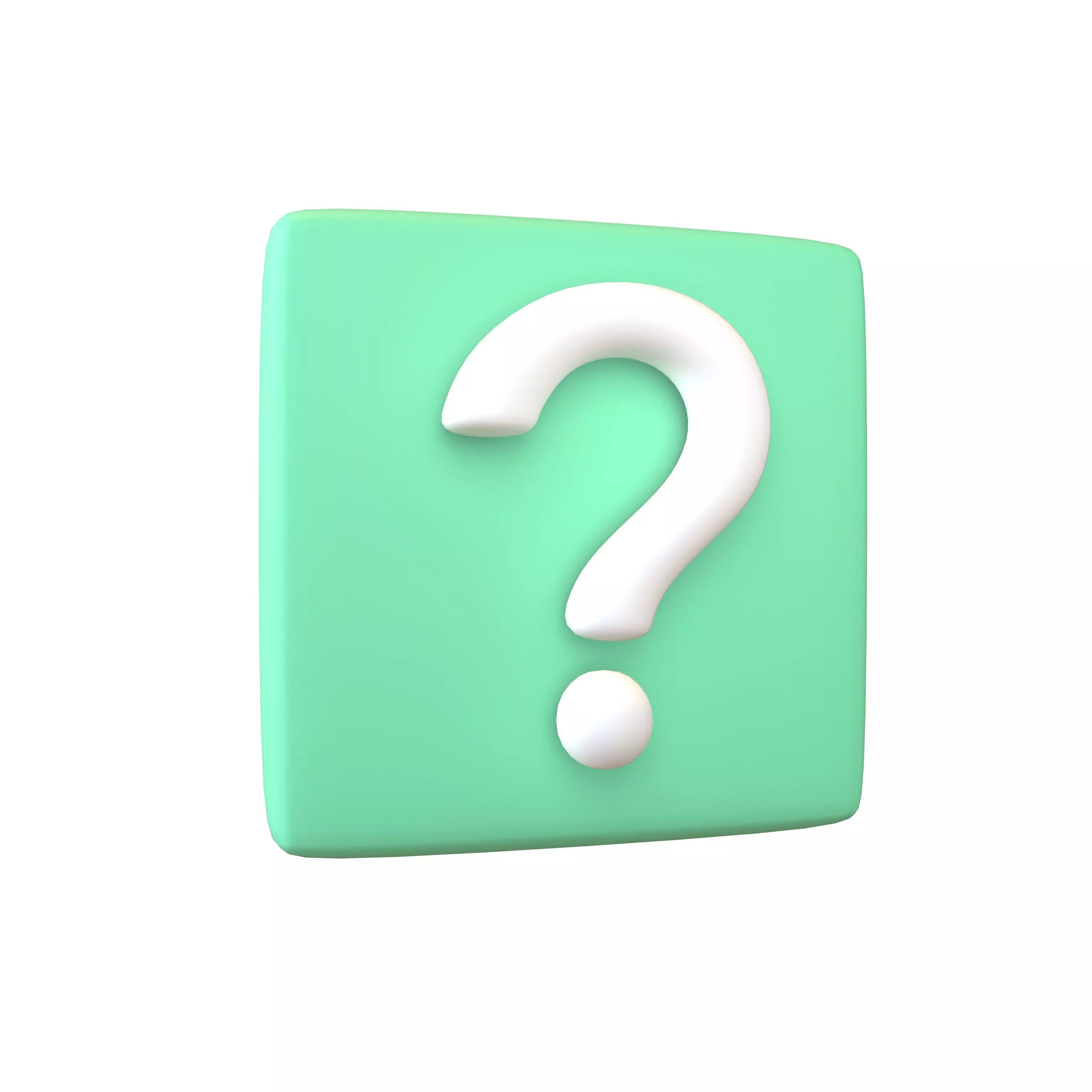 Question Mark Speech bubble V2 002 Low-poly 3D model