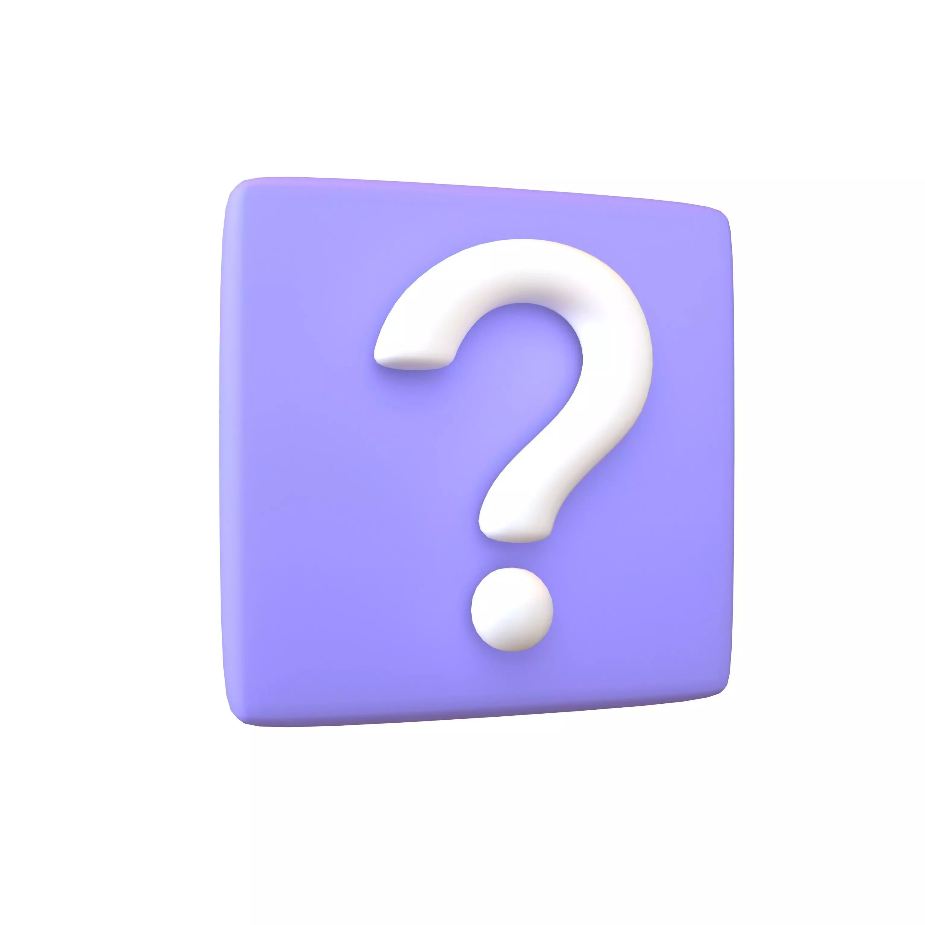 Question Mark Speech bubble V2 003 Low-poly 3D model