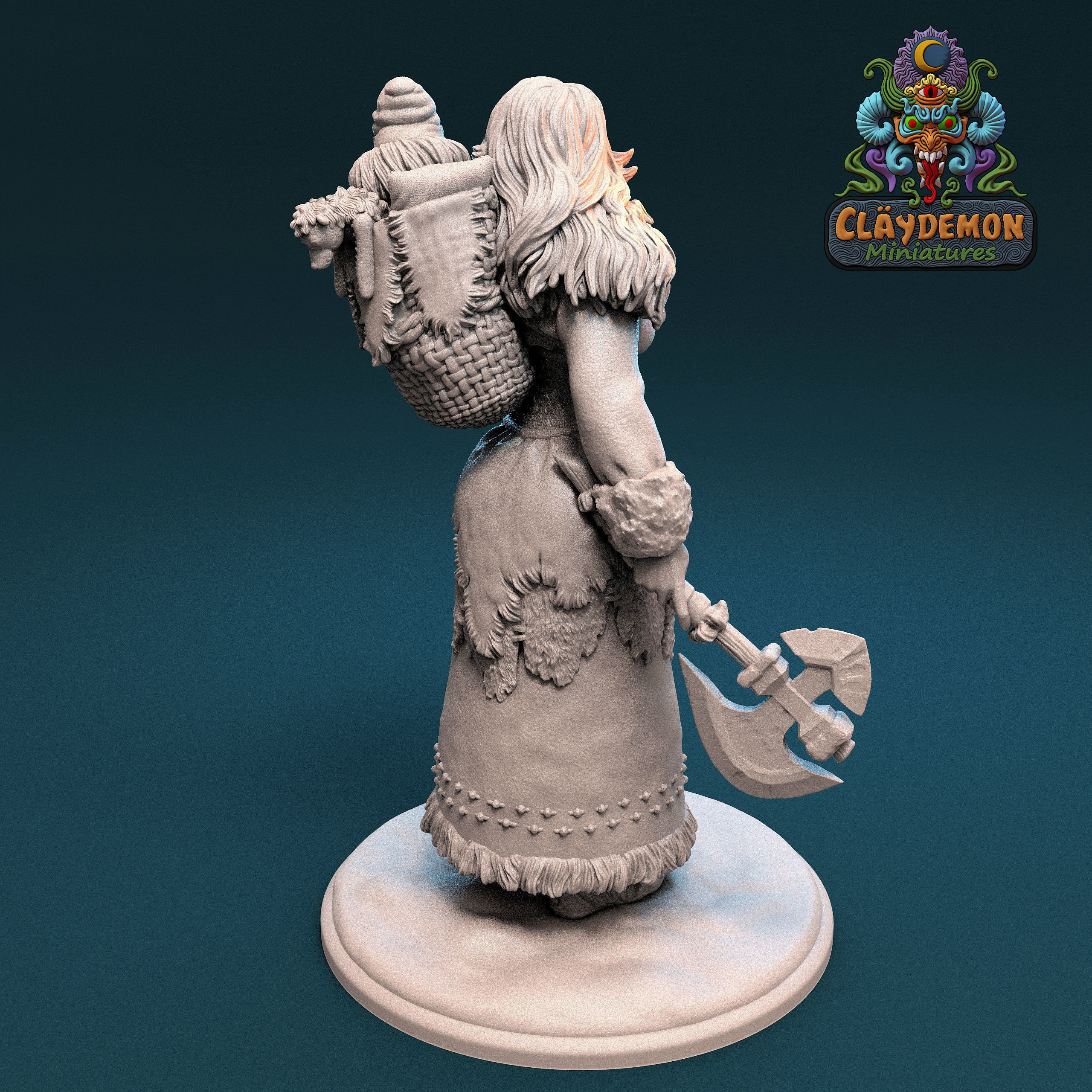 Gudrun the barbarian mother 3D model 3D printable | CGTrader
