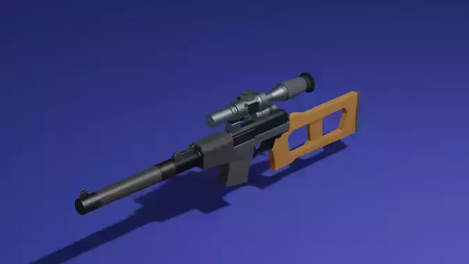 low poly VSS special sniper rifle
