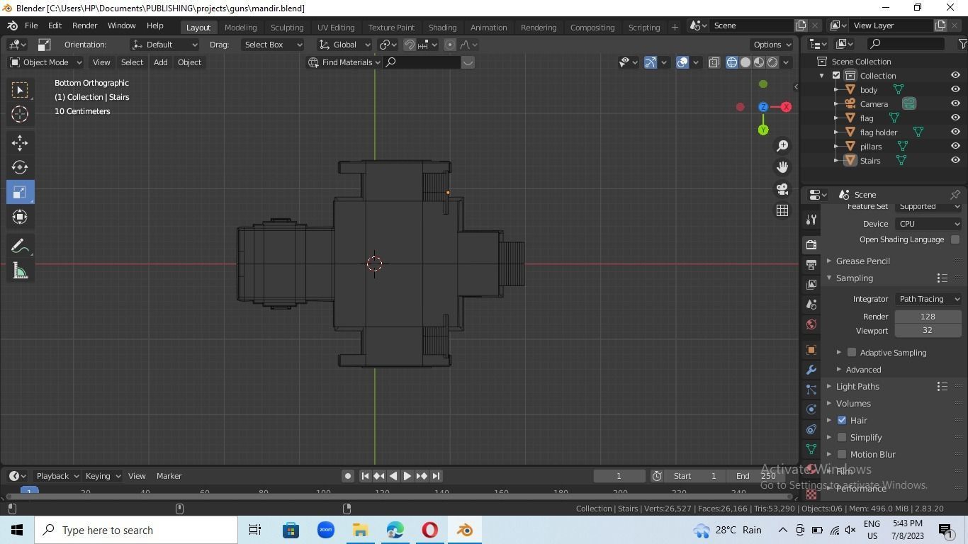indian temple mandir 3d model 3D model_11
