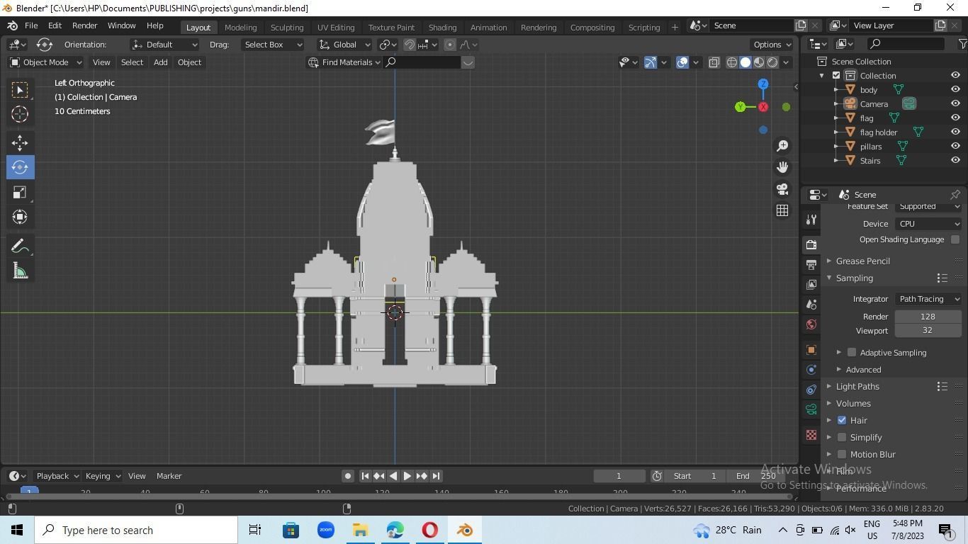 indian temple mandir 3d model 3D model_14