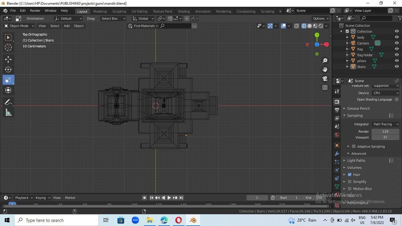 indian temple mandir 3d model 3D model_10