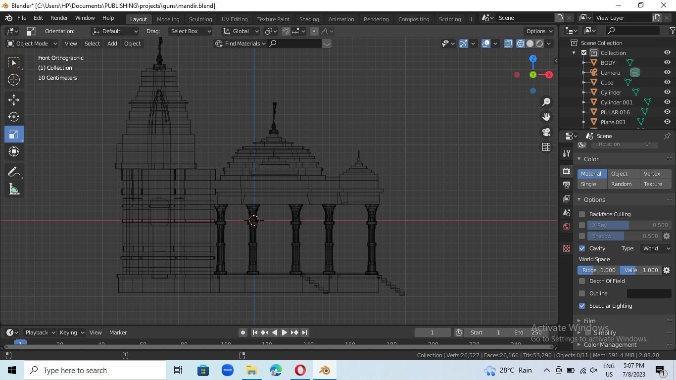 indian temple mandir 3d model 3D model_5