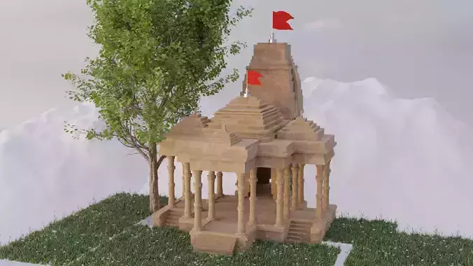 indian temple mandir 3d model 3D model