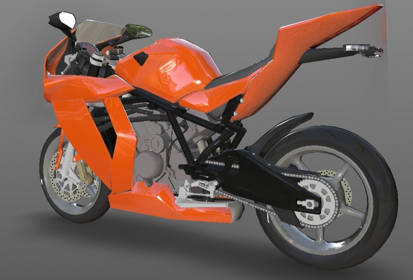 Bike 3D Model New Design Game Model Low-poly 3D model_6