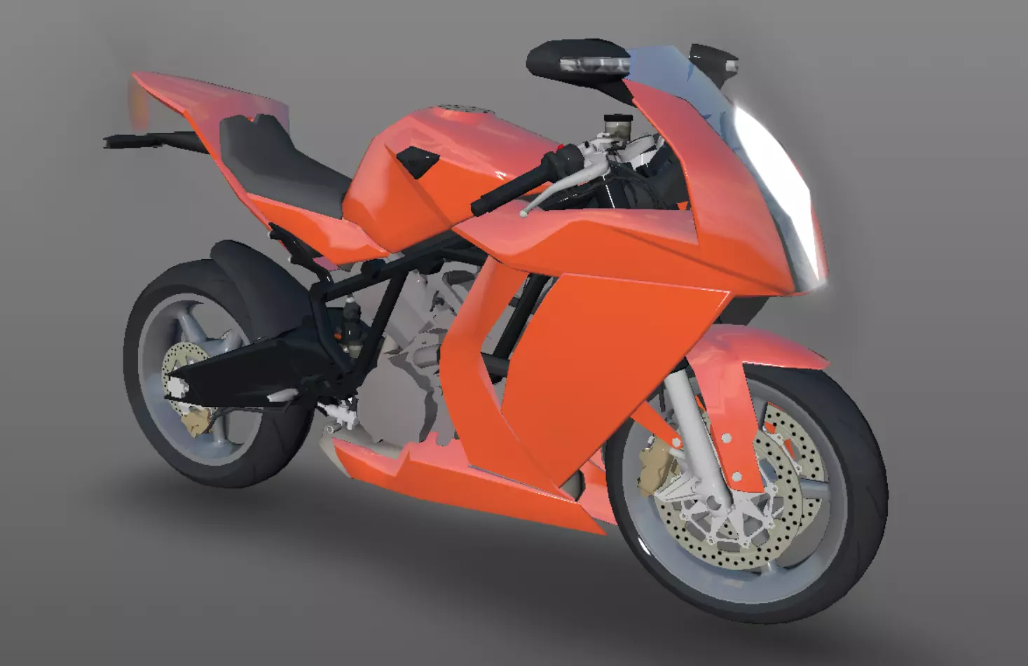 Bike 3D Model New Design Game Model Low-poly 3D model_0