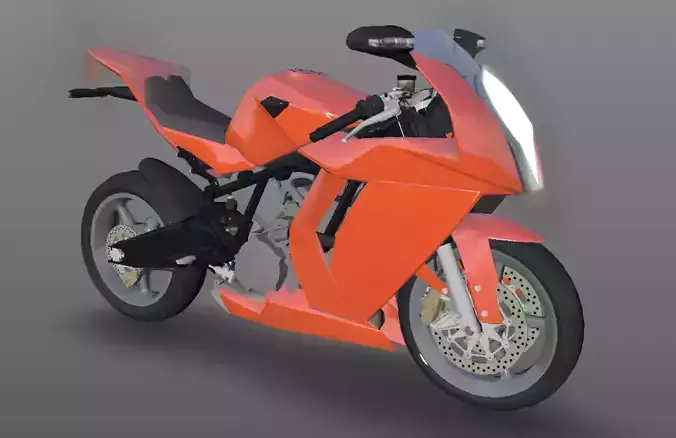 Bike 3D Model New Design Game Model Low-poly 3D model
