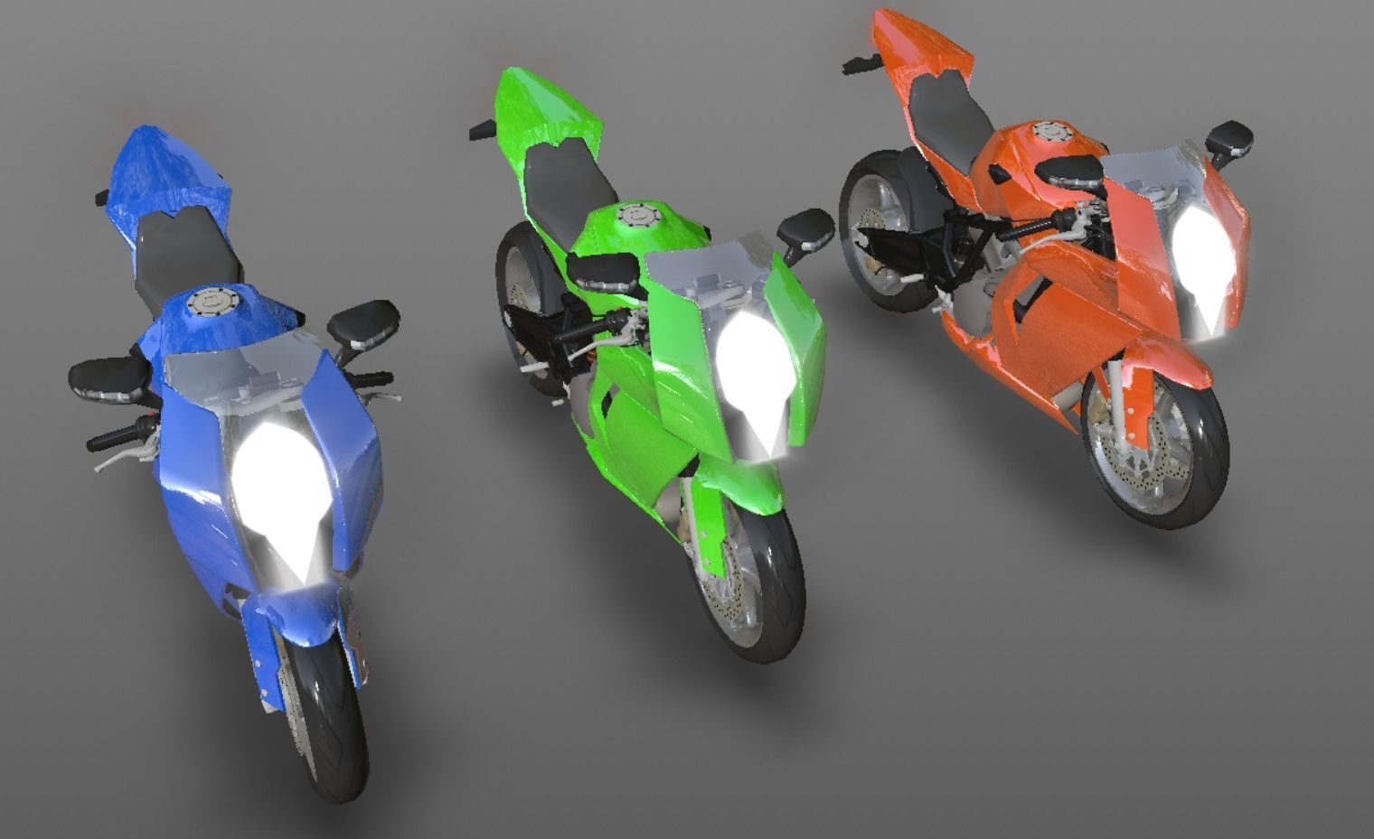 Bike 3D Model New Design Game Model Low-poly 3D model_15