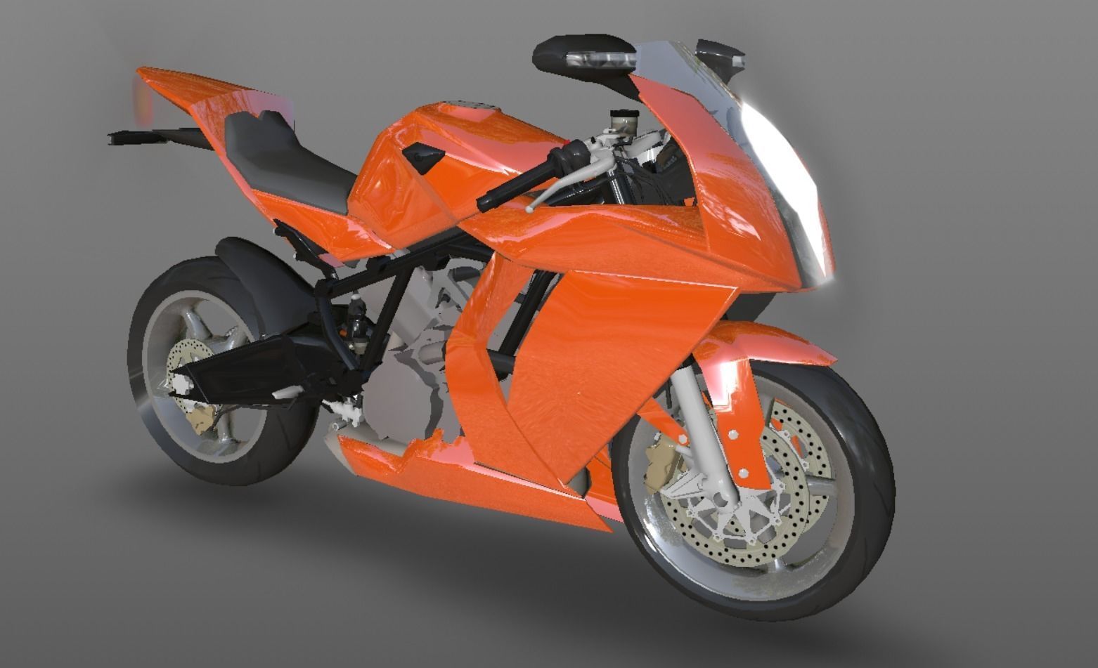 Bike 3D Model New Design Game Model Low-poly 3D model_3