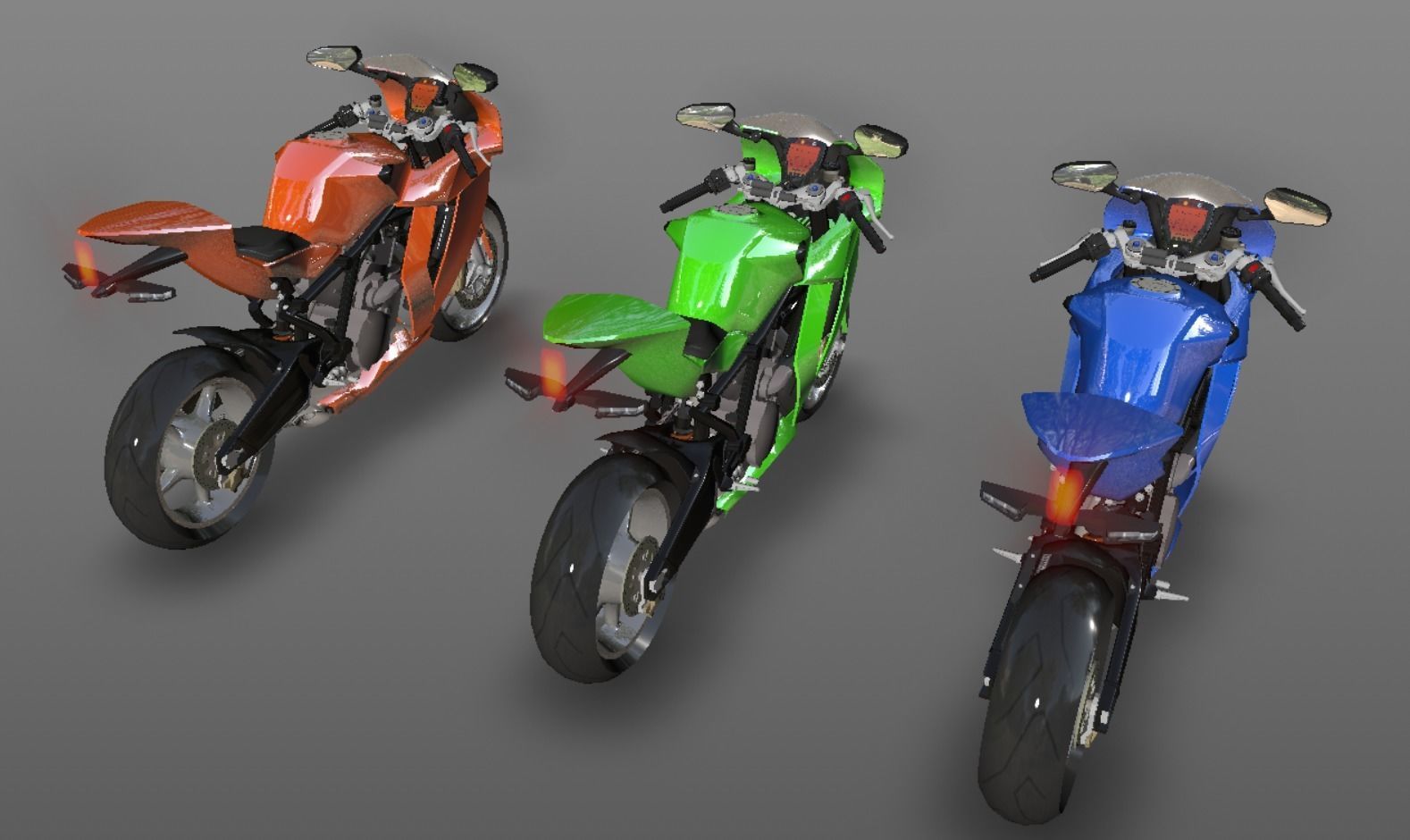 Bike 3D Model New Design Game Model Low-poly 3D model_16