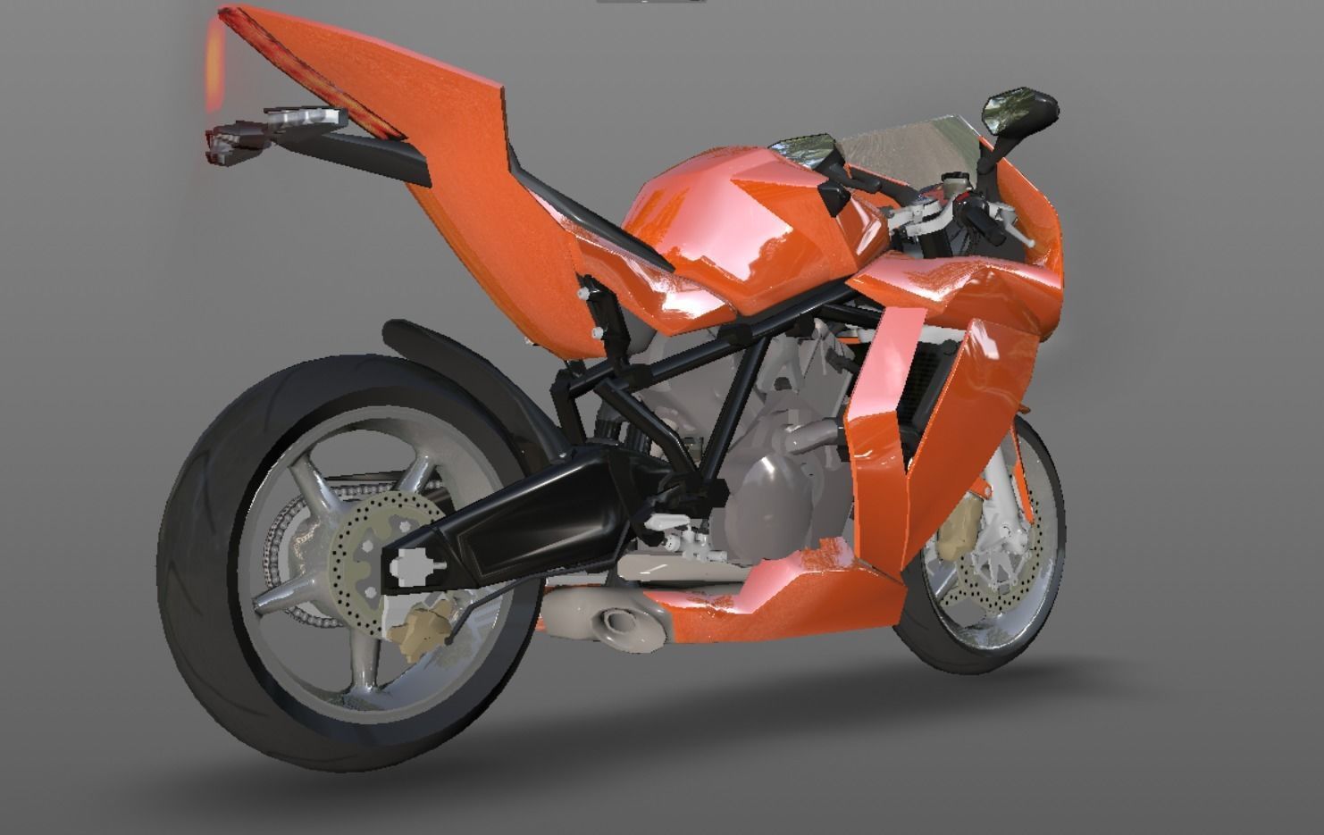 Bike 3D Model New Design Game Model Low-poly 3D model_8