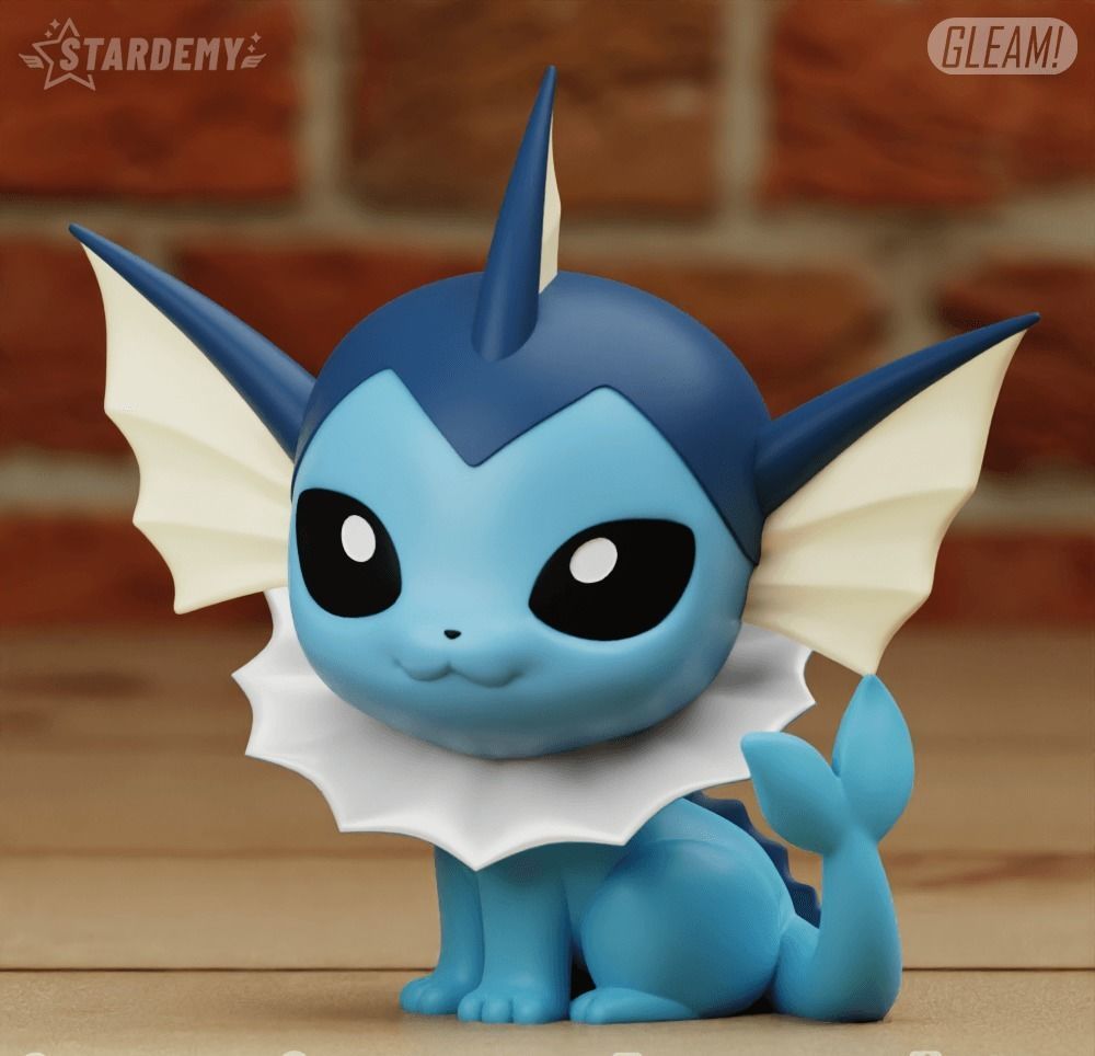 Vaporeon CHIBI 2 MODELS EASY TO PRINT CUTE POKEMON EEVEE 3D print model_7