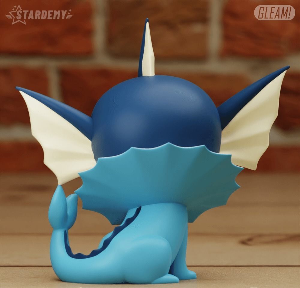 Vaporeon CHIBI 2 MODELS EASY TO PRINT CUTE POKEMON EEVEE 3D print model_4
