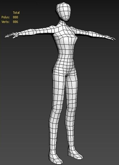 Character Female 3D model_2