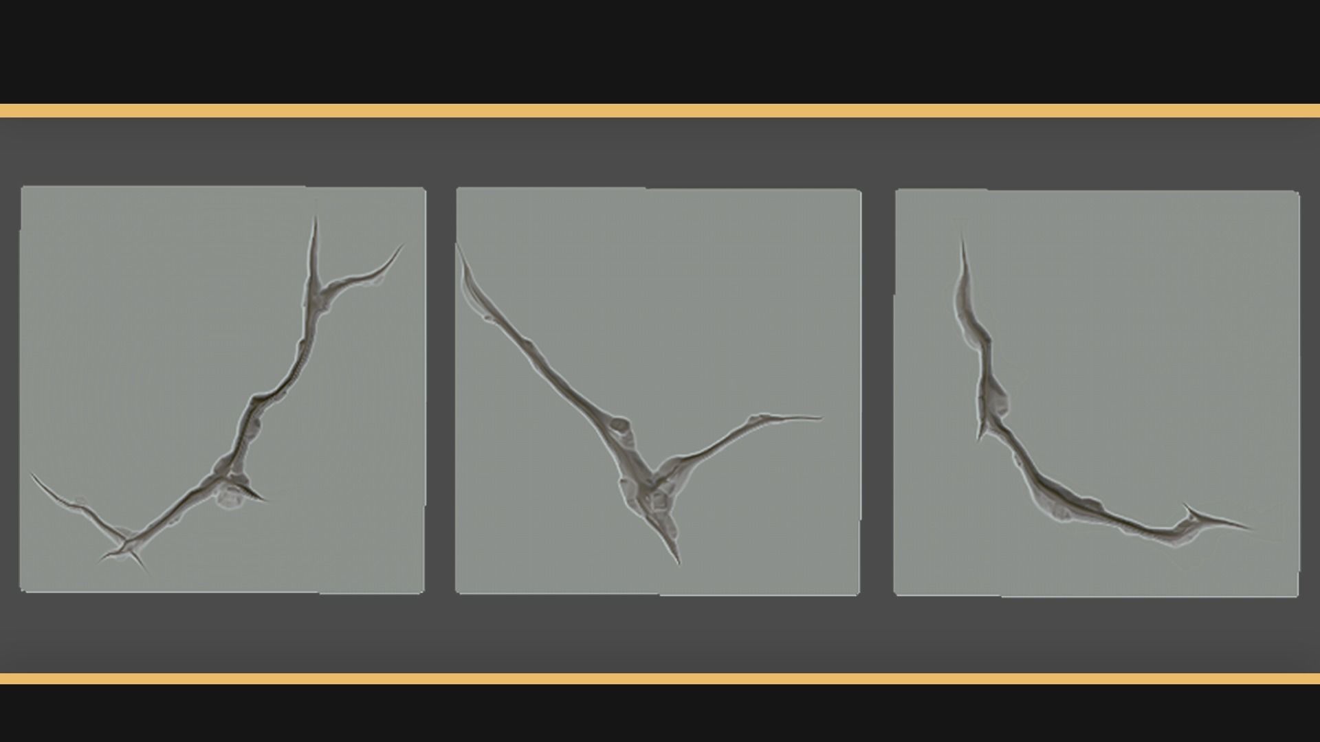 Stylized Stone Crack Alphas Free 3D model_2