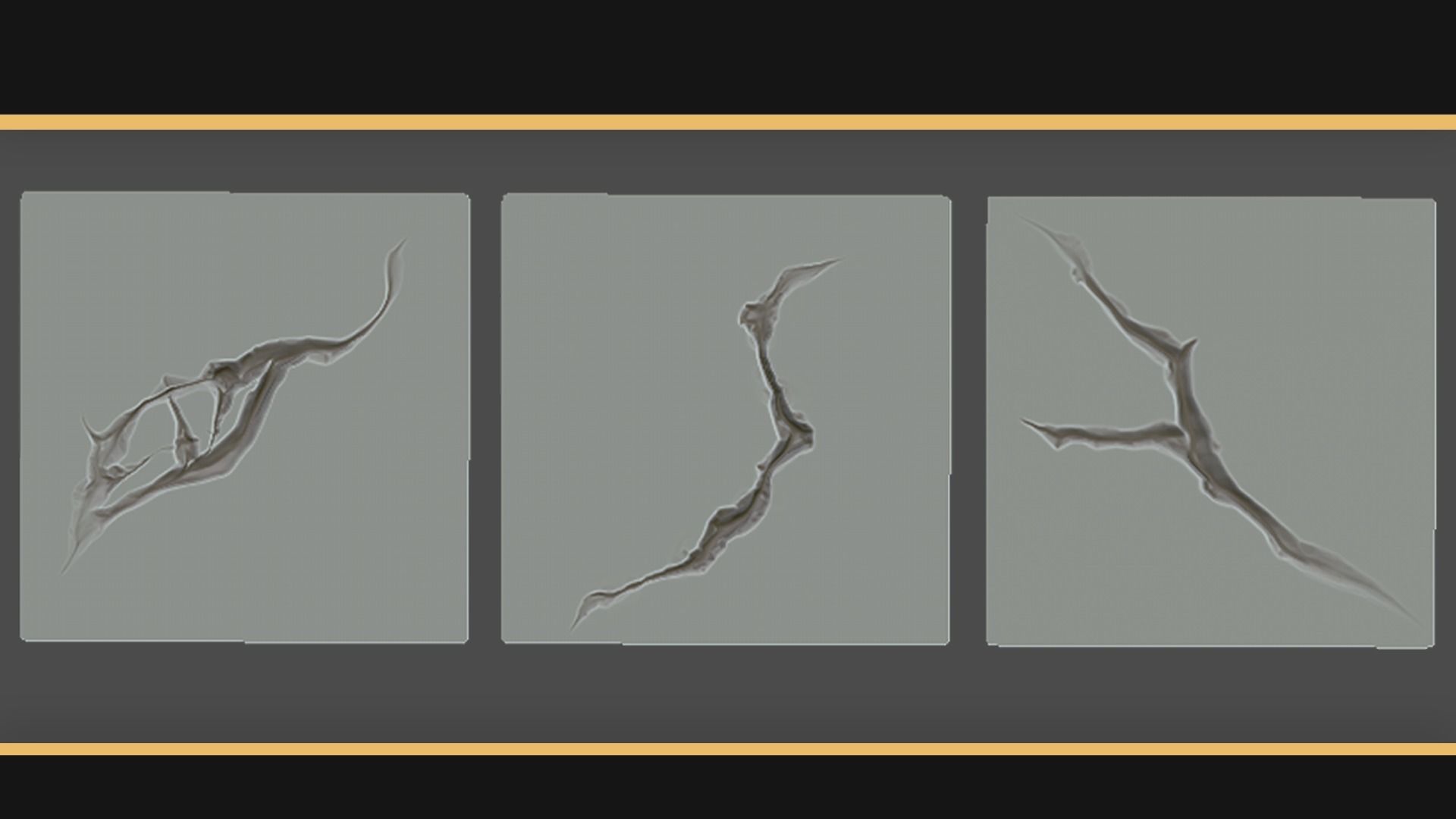 Stylized Stone Crack Alphas Free 3D model_1