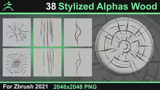 Stylized Alphas Wood