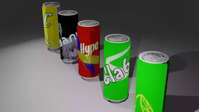 Low Poly Softdrink Cans