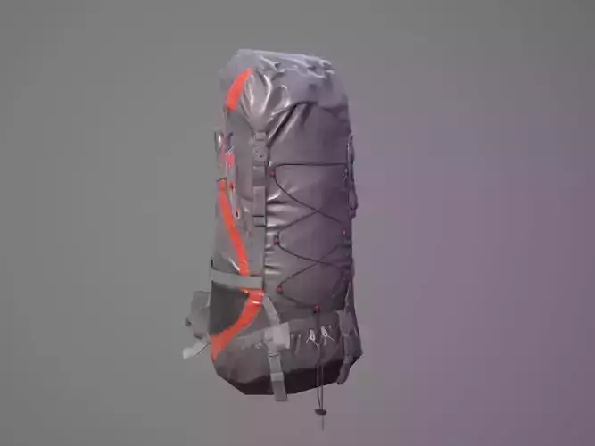 Bag Backpack 3D model 002 Low-poly 3D model