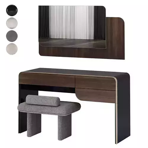 Turri SOUL Dressing Table with Zero Pouf