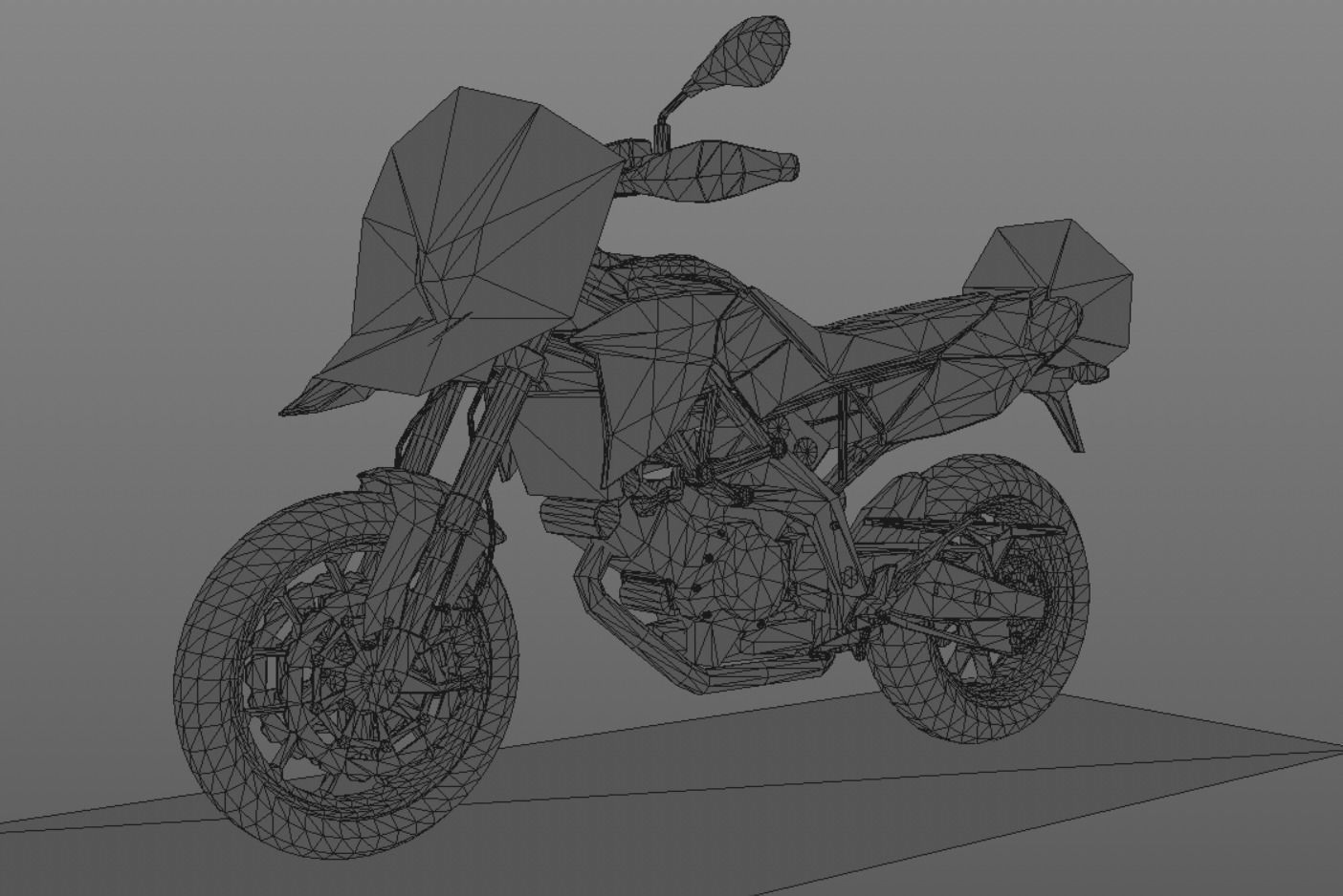 New Heavy bike - Motorbike 3d model game ready assest  Low-poly 3D model_13