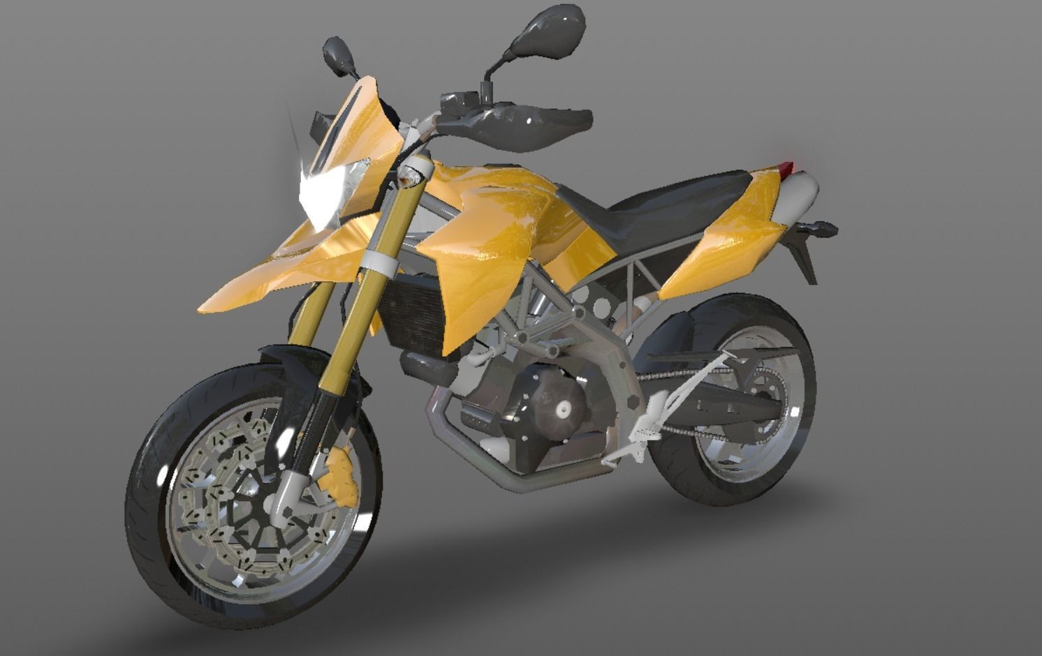 New Heavy bike - Motorbike 3d model game ready assest  Low-poly 3D model_15