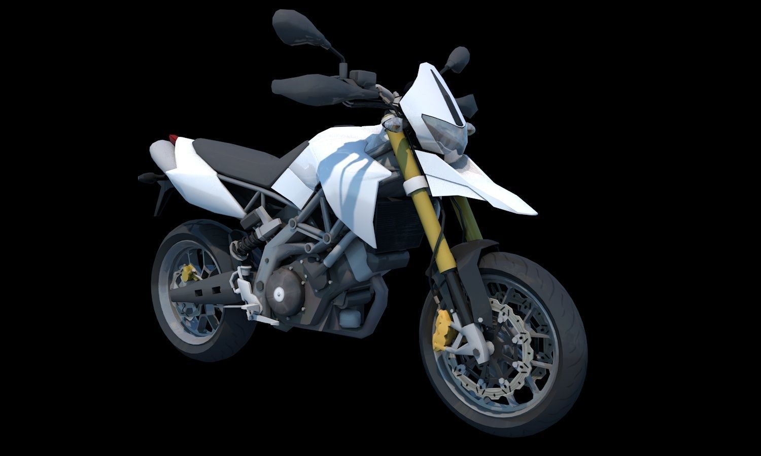New Heavy bike - Motorbike 3d model game ready assest  Low-poly 3D model_3