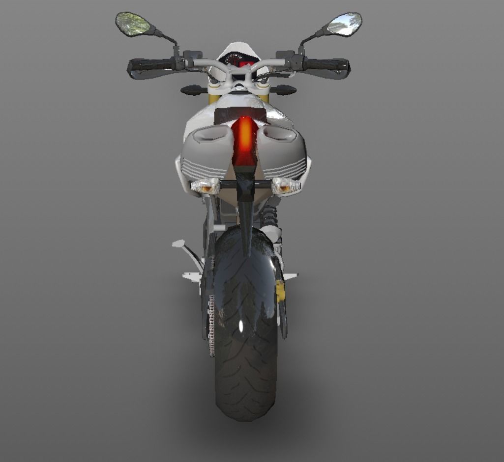 New Heavy bike - Motorbike 3d model game ready assest  Low-poly 3D model_8