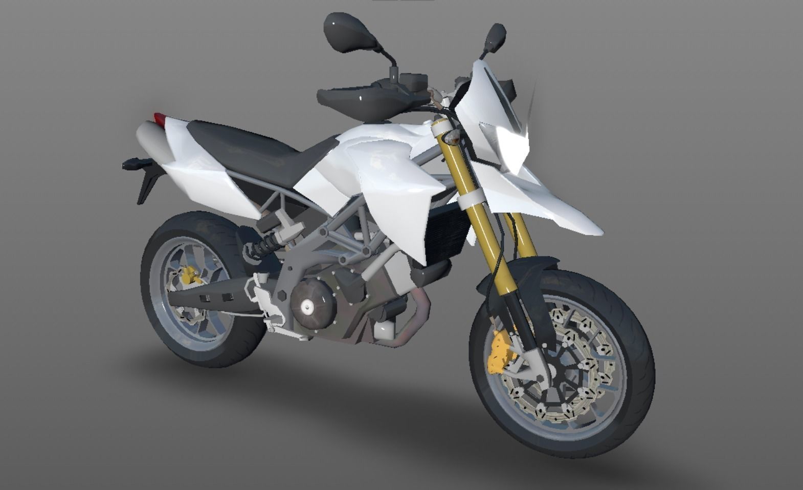 New Heavy bike - Motorbike 3d model game ready assest  Low-poly 3D model_1