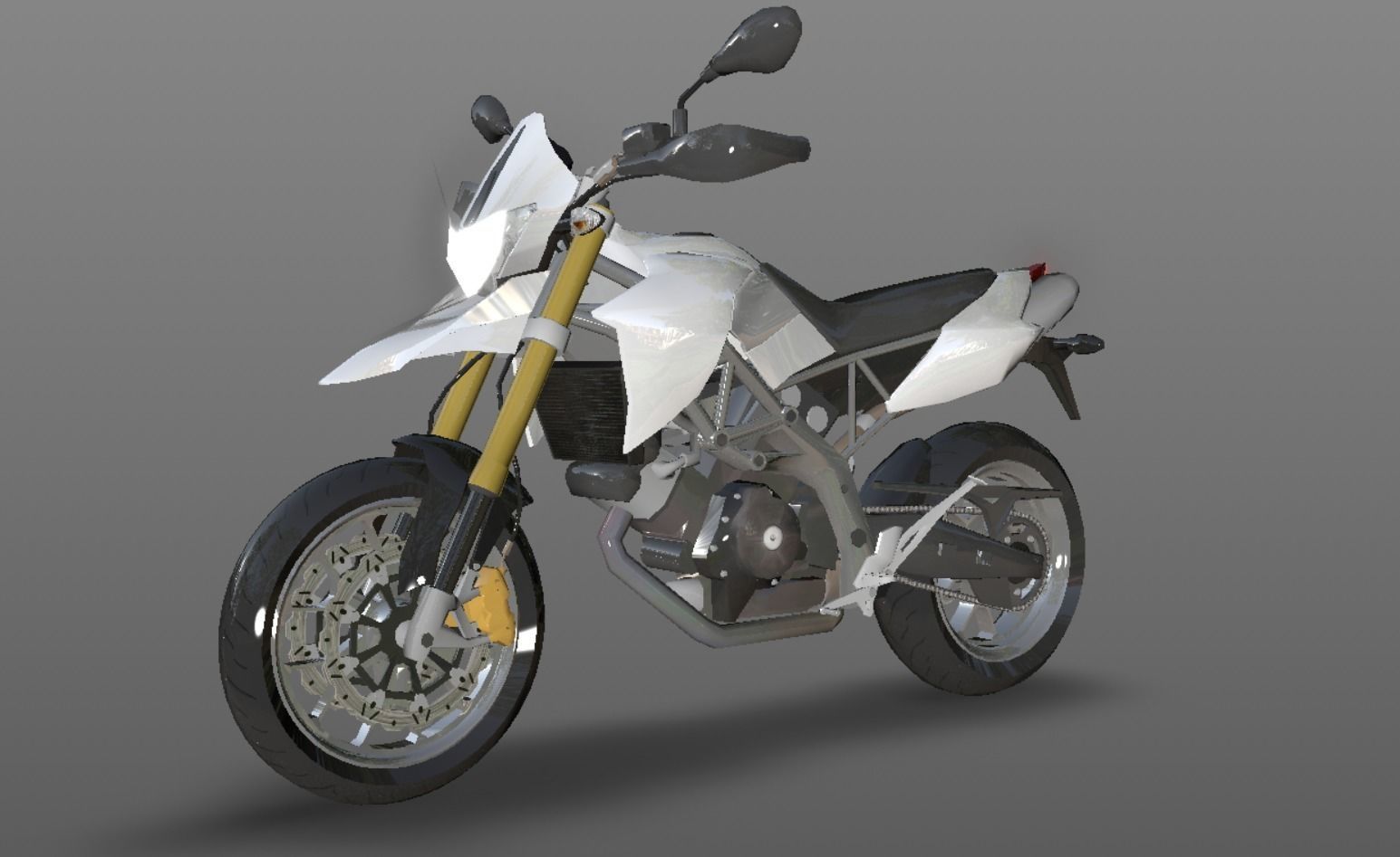 New Heavy bike - Motorbike 3d model game ready assest  Low-poly 3D model_11