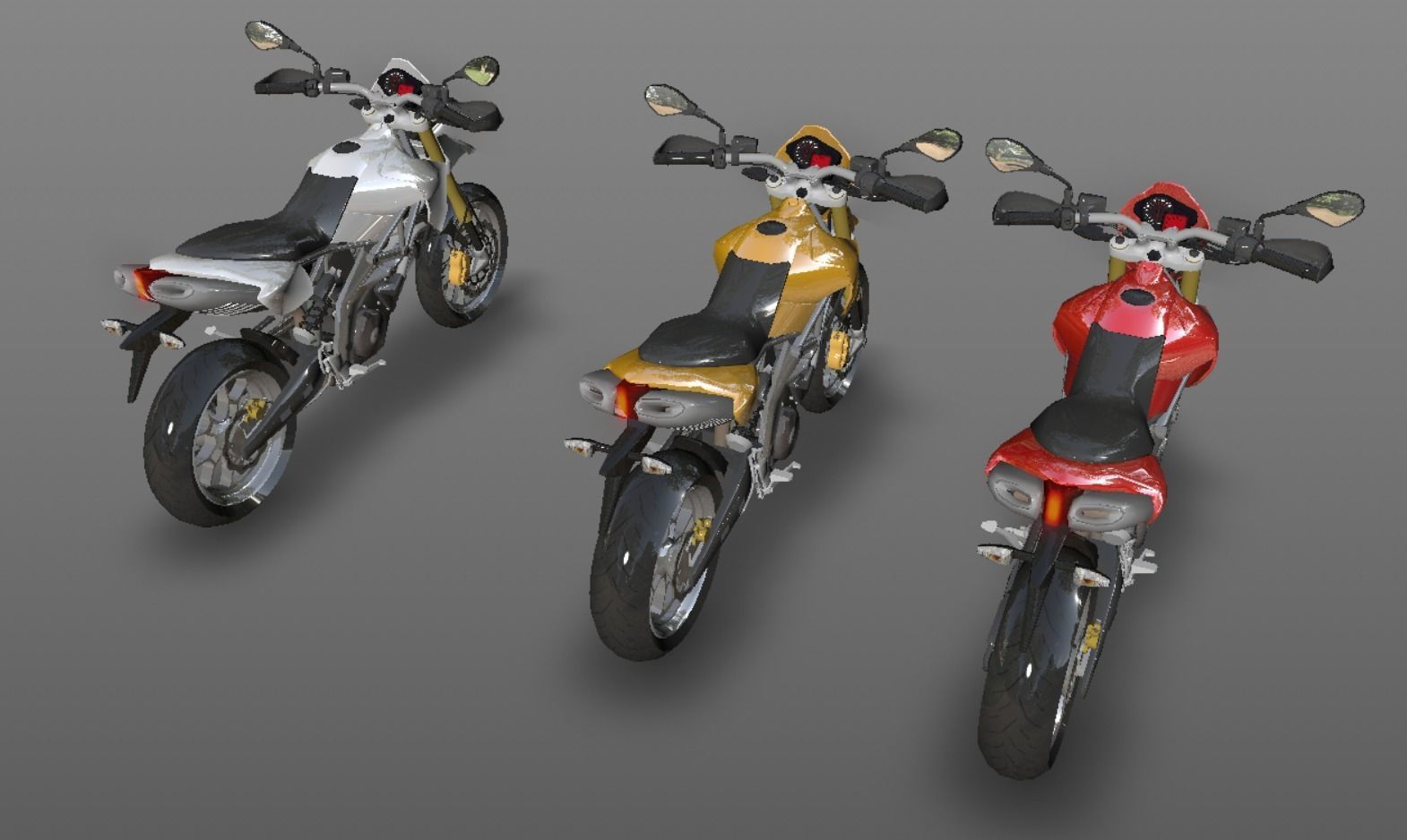 New Heavy bike - Motorbike 3d model game ready assest  Low-poly 3D model_17