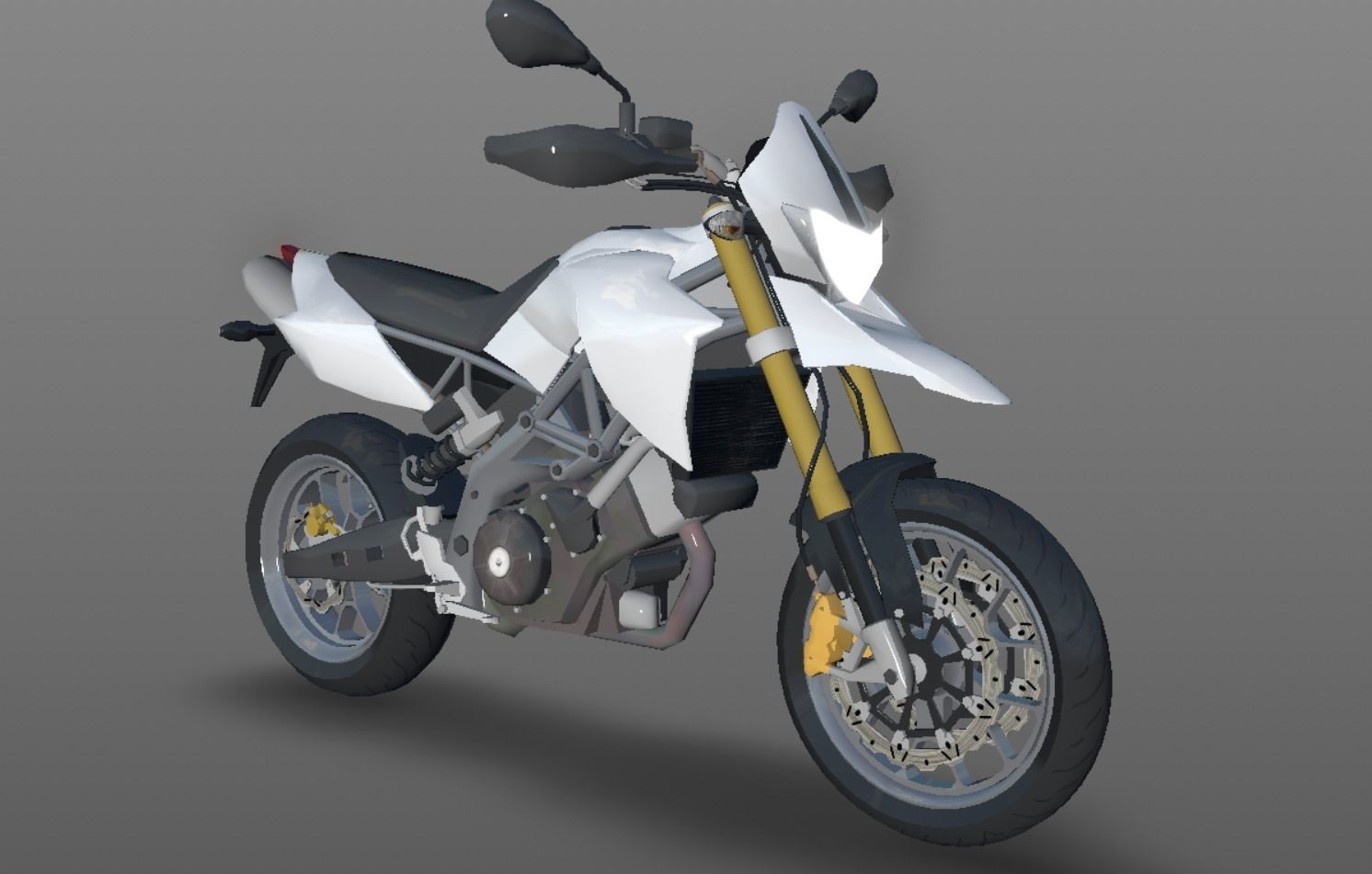 New Heavy bike - Motorbike 3d model game ready assest  Low-poly 3D model_4